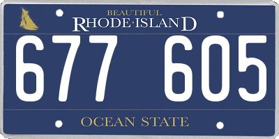 RI license plate 677605