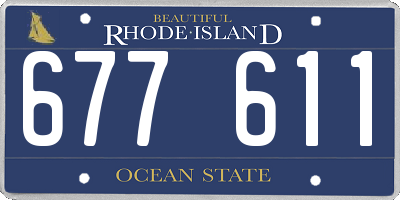 RI license plate 677611