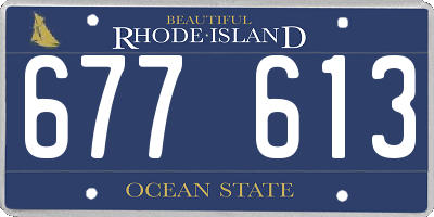 RI license plate 677613