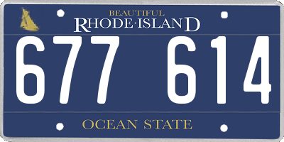 RI license plate 677614