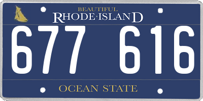 RI license plate 677616