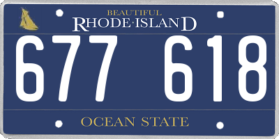 RI license plate 677618