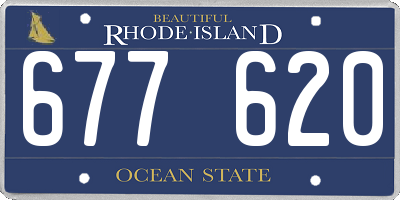 RI license plate 677620
