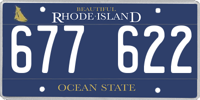 RI license plate 677622