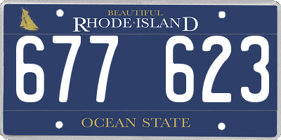 RI license plate 677623