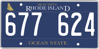 RI license plate 677624