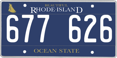 RI license plate 677626