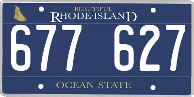 RI license plate 677627