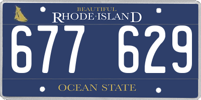 RI license plate 677629