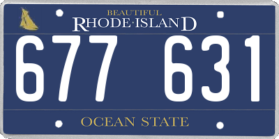 RI license plate 677631