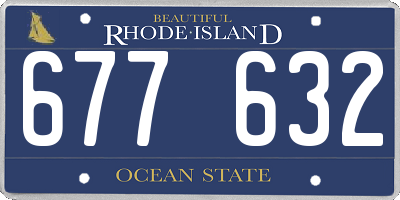 RI license plate 677632