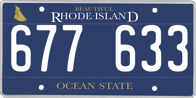 RI license plate 677633