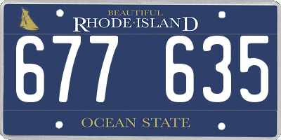 RI license plate 677635