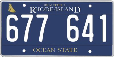 RI license plate 677641