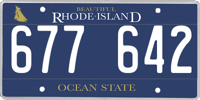 RI license plate 677642