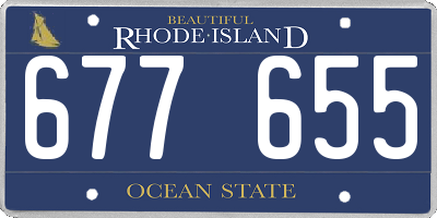 RI license plate 677655