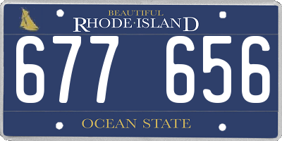 RI license plate 677656