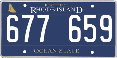 RI license plate 677659