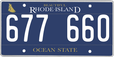 RI license plate 677660