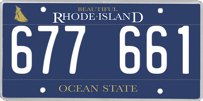 RI license plate 677661