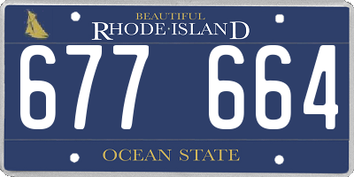 RI license plate 677664