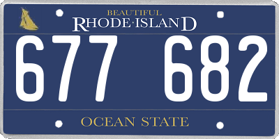 RI license plate 677682