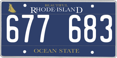RI license plate 677683