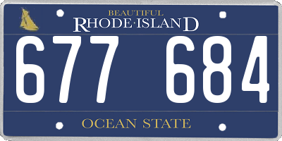 RI license plate 677684