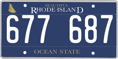 RI license plate 677687