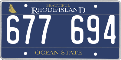 RI license plate 677694