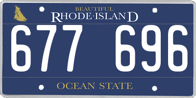 RI license plate 677696