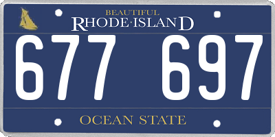 RI license plate 677697