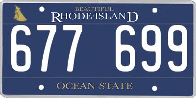 RI license plate 677699