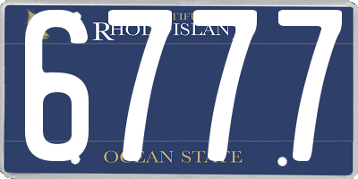 RI license plate 6777