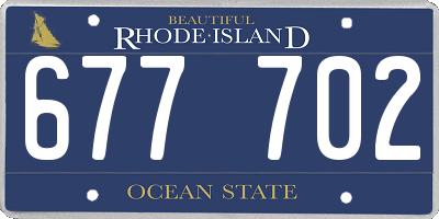 RI license plate 677702