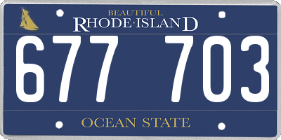 RI license plate 677703