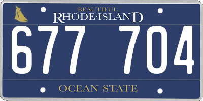RI license plate 677704