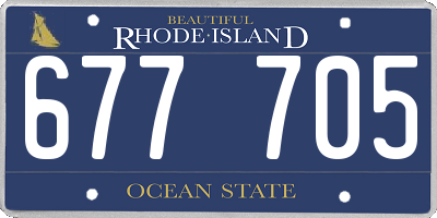 RI license plate 677705