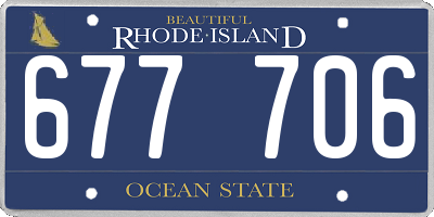RI license plate 677706