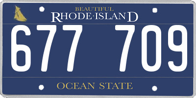 RI license plate 677709