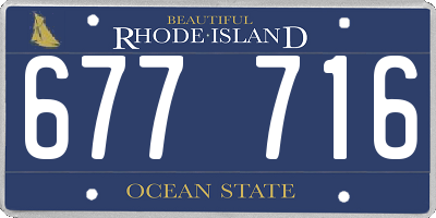 RI license plate 677716