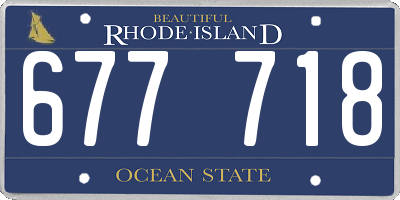 RI license plate 677718