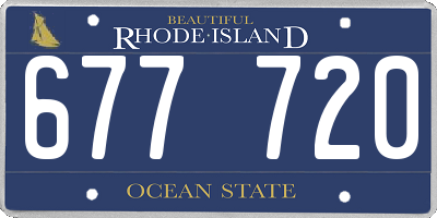 RI license plate 677720