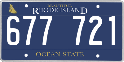 RI license plate 677721