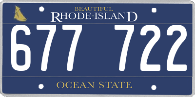 RI license plate 677722