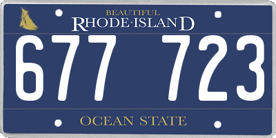 RI license plate 677723