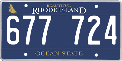 RI license plate 677724