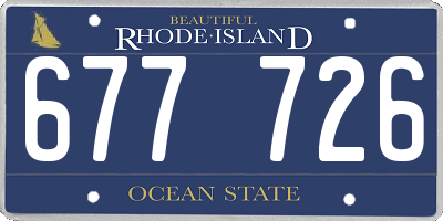 RI license plate 677726