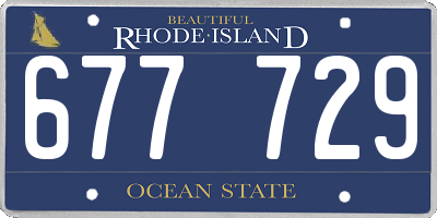 RI license plate 677729