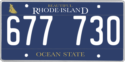 RI license plate 677730